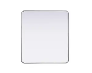 Elegant Decor MR8A3640SIL 36 x 40 in. Contour Metal Rectangle Mirror, Silver