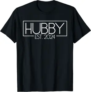 Hubby Est. 2024 Matching Couple Married 2024 Hubby T-Shirt - Jhunbacan Shop 43B0CK7DGKYM