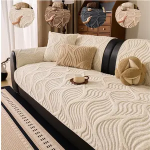 Bohemian Style Plush Sofa Cushion Cover, Soft Winter & Autumn Decorative Throw Pillow Case, Cozy Home Furniture Accessory, Home Textile, Soft Cushions