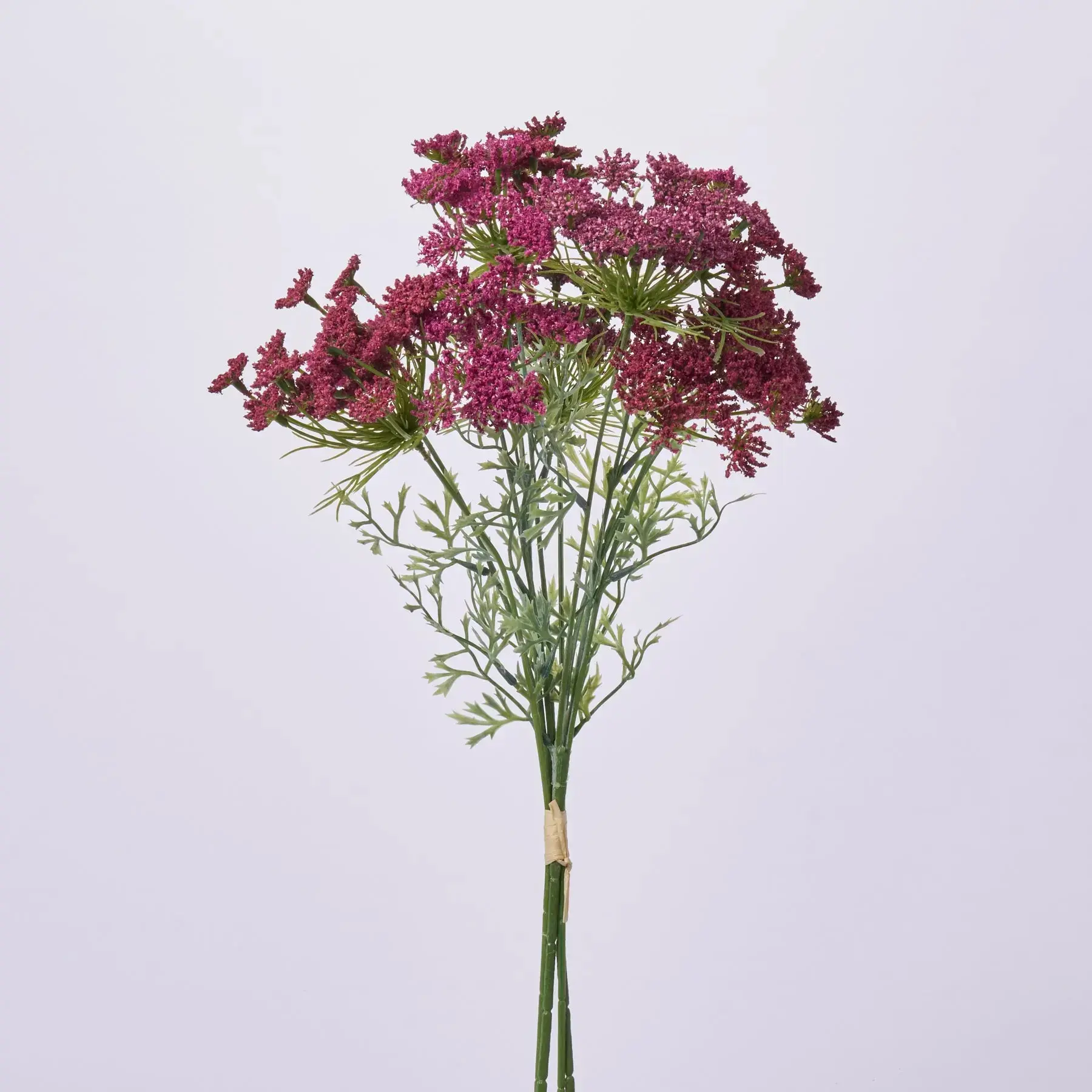 Artificial Blush Pink Queen Anne's Lace Decorative Flower Bouquet - 4 Stems with Bendable Wires, 19" Height Home Decor Flower Arrangement
