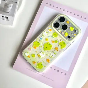 Magnetic Cute Tomorrow Frog Protective Phone Case with Stand, Compatible with iPhone 17 Pro Max, 16 Pro Max, 15 Pro Max, 14 Pro, 13 Pro, Fashionable Women's Case