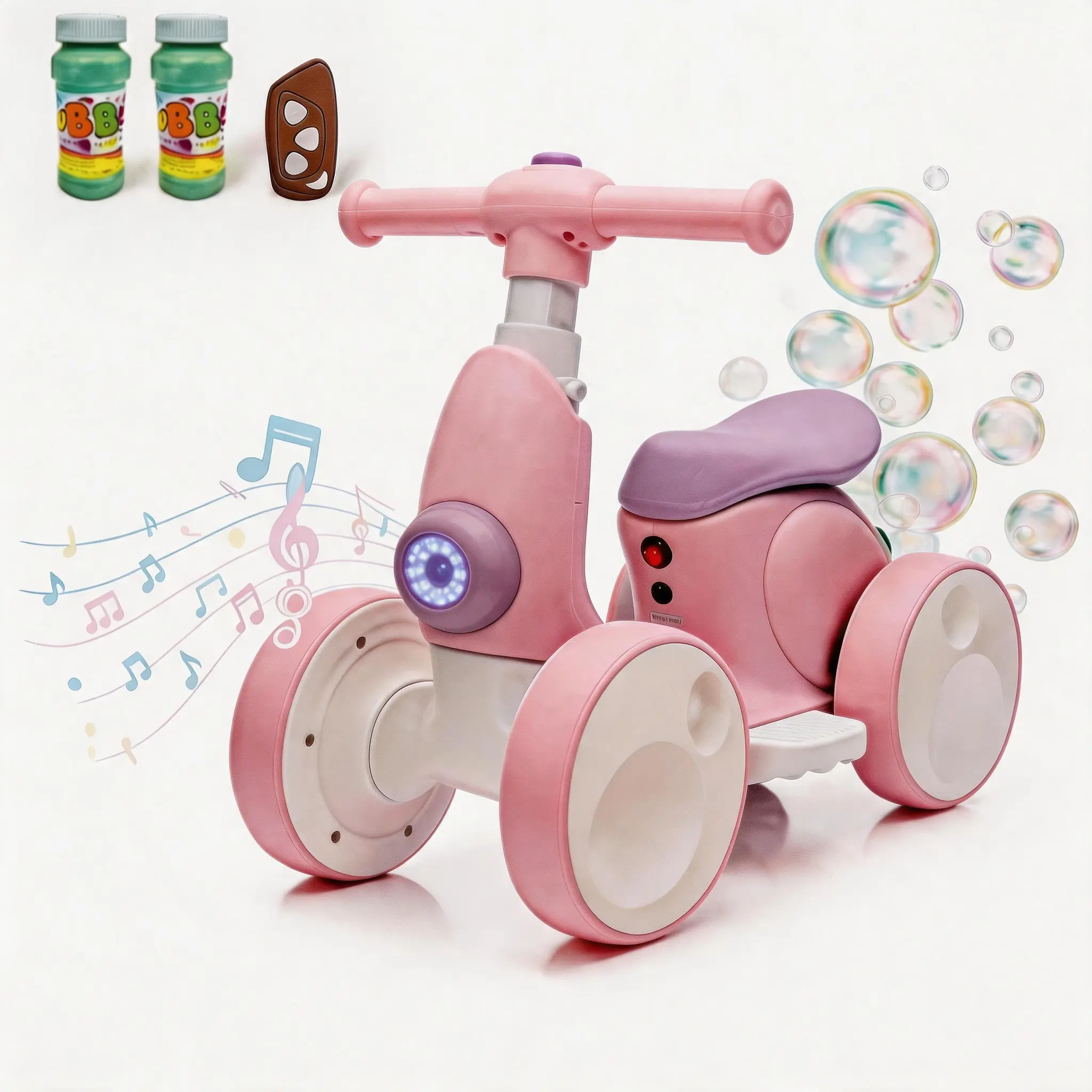Holiday Haul – IHUESHO 4-in-1 Electric Bubble Car / Bubble Bike for Toddlers, 6V Ride-On with Remote, Pedal Mode & Bubble Blower, Ideal Christmas Gift for Kids Age 1-3