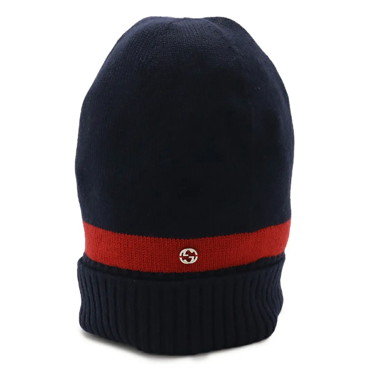Pre-owned GUCCI Wool Small Leather Goods Interlocking G Beanie