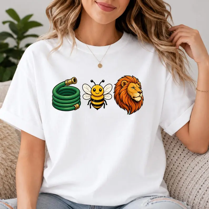 Hose Bee Lion Meme Shirt, Funny Rebus Pun Graphic Tee
