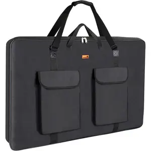 Art Portfolio 23 X 31in - Portfolio Case A2 Heavy duty Portfolio Folder for Artwork With  Strap, Art  Bag For Large Painting Board Supplies (Black)