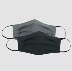 Goodfellow Adult Reusable Fabric Face Masks 3 Packs of 2 Unisex Cotton Masks L/XL, Black & Gray with Filter Pocket for Comfort and Protection