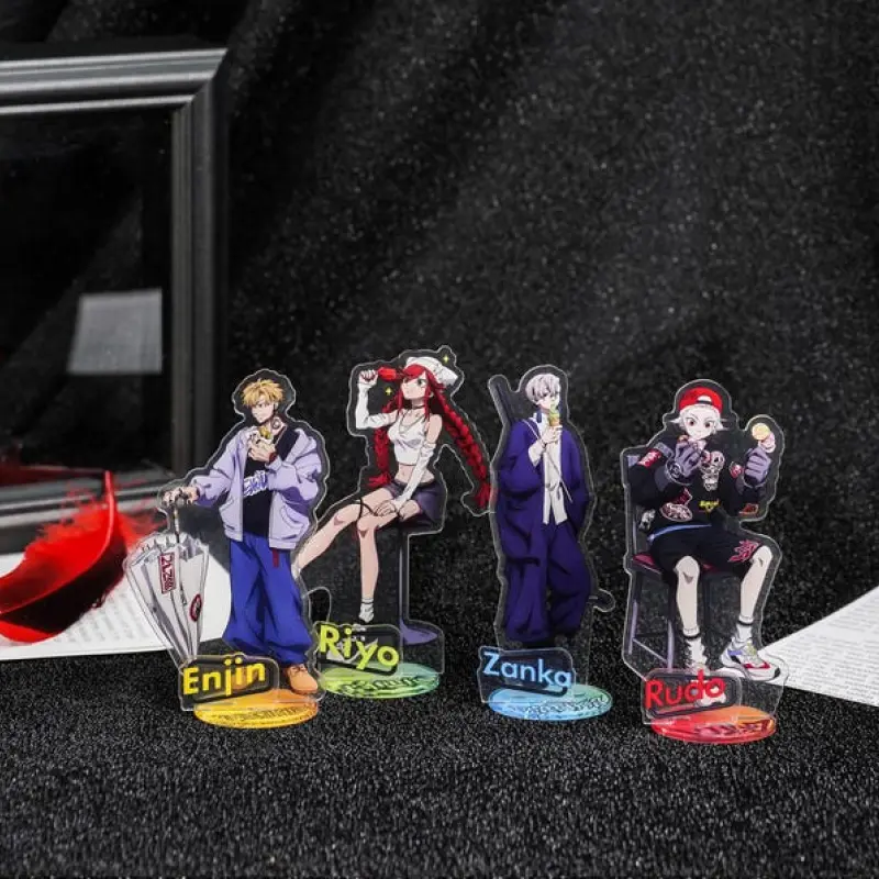 Gachiakuta Enjin, Riyo, Zanka, Rudo 8cm Acrylic Standee Set | Streetwear Character Desk Decor