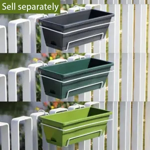 Balcony Hanging Vegetable Planter, Rectangular Suspended Flower Tray, Extra Large Pot Set, Durable and Lightweight, Indoor Outdoor Use, Home Succulent Veggie Grower