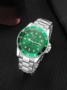 RICECGO Men's Business Watch: Quartz Wristwatch, Quartz Watches with stainless steel construction with luminous hands and a date window. An affordable accessory for men, perfect for daily commuting or as a gift