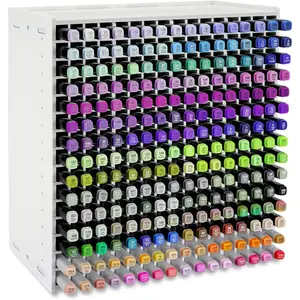 240 Slots Marker Pen Holder for Desk - Foam Board Art Supplies Organizer for Colored Pencils, Markers, Desktop Storage Box for Office, School, Home Use (13x5.5x13 inch / 33x14x33 cm)
