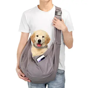 Pet Sling Carrier Bag Safe, Larger Size Fit Medium Size Cats & Dogs, Comfortable, Adjustable, Perfect for daily walk, Outdoor Activity and Weekend Adventure