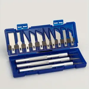 13Pcs Metal Carving Knife Pen Style Art Seal Cutting Manual Combination Paper Cuttings Non-Slip Gadget DIY Precision Repair Tool Paper Cutters