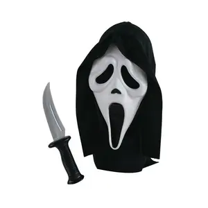 Adult Ghost Face Mask with Knife Costume Kit