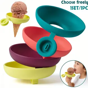 4pcs/1pc ice cream molds, equipped with anti-leak stands, designed to prevent dripping and ensure safe use, Kitchen Utensils
