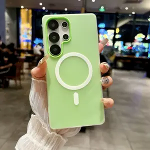 Luxury Candy Color Magnetic Phone Case Compatible with Samsung Galaxy S26 S25 S24Ultra S23 SPlus,S26Ultra S25FE And A56 A55 A54 A36 A35 A17 A16 A15  – Soft Touch Matte Cover, Cute Minimalist Design.LU3B