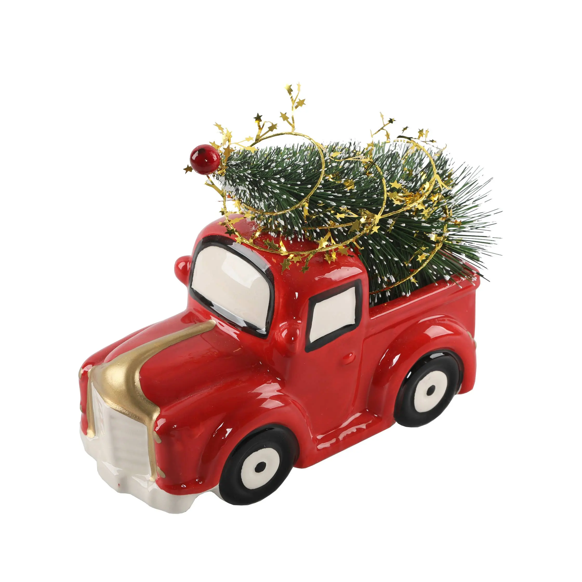 Xmas Tree in Ceramic Red Truck
