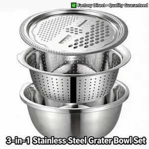 3 In 1 Vegetable Slicer Chopper, Rice Washing Vegetable Washing Draining All In One, Fast Slicing Shredding Dicing, Kitchen Fruit Vegetable Food Prep, Time-Saving Home Kitchen Cooking Tool