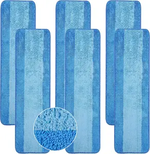 6 Pack Microfiber Cleaning Pads Are Compatible with Bona Mop,18 Inch Replaceable Mop Pad Refill,Washable & Reusable Blue Microfiber Mop Pads for Hardwood and Hard-Surface Floors No Brand No Brand No Brand Set