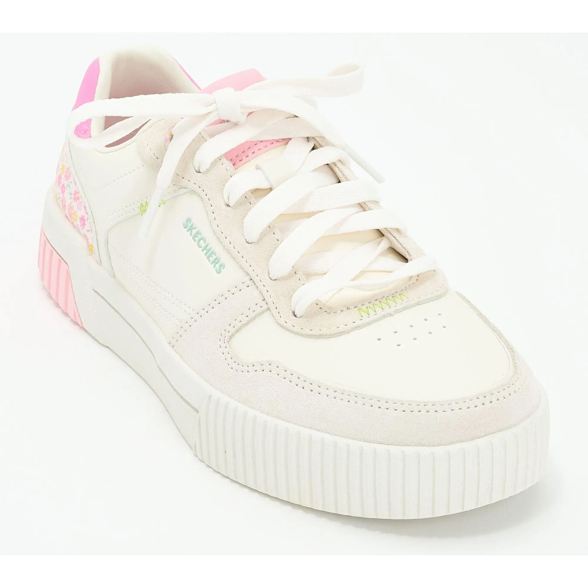 Skechers Jade Floral Print Suede Court Sneakers -Dainty Florals