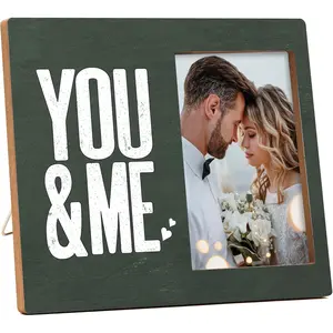 Couple Picture Frame, You And Me Photo Frame, Engagement Wedding Gift For Her Him, Couple Gifts For Boyfriend Girlfriend, Farmhouse Home Living Room Bedroom Decoration