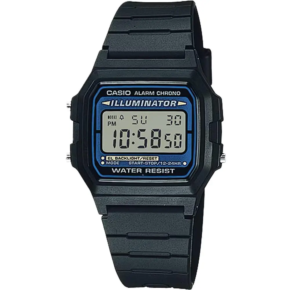 Casio Men's Illuminator Digital Watch with Blue Backlight - F-105W-1A