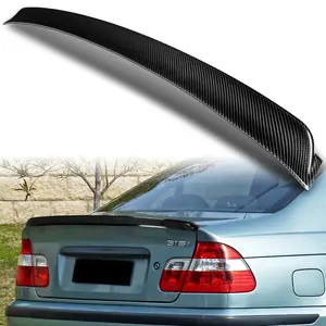 For 1999 - 2005 BMW (E46) 3-Series 320i 323i 328i 325i 325xi 330i 330xi Sedan / 4-Door Real Carbon Fiber Rear Trunk Lid Spoiler Wing AC-Style