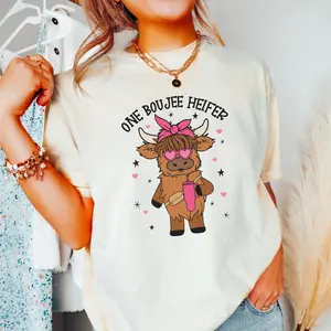 One Boujee Heifer Valentine Tshirt, Cow Valentines Shirt, Cow Heart Sarcastic Valentines Gifts, Lovely Cow Valentines Tee, Valentines T-Shirt, Gifts For Women, Short Sleeve Tee Shirt, Valentines Gifts For Her, Valentines Day Vday Lovers Day