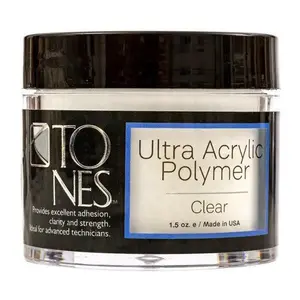 Tones Pro Acrylic Powder: "Sparkling Clear" – Crystal-Clear Finish, High-Strength, Pro Sculpting, Perfect for Nail Art Layers Nail Enhancements Nail Decor