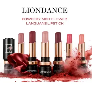 LIONDANCE 6PC Cosmetic Matte Lipstick, Silky Powdery Mist Formula, Lightweight Nourishing Lip Care, Non-Drying 24H Waterproof, Suitable for All Skin Types