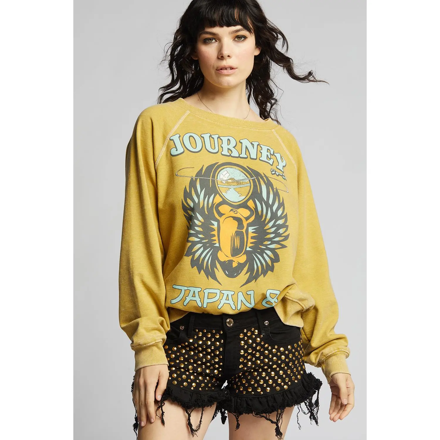 Journey Live in Japan Oversized Graphic Sweatshirt