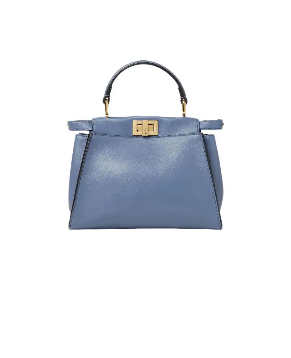 Pre-owned FENDI Peekaboo (Light Blue Leather)