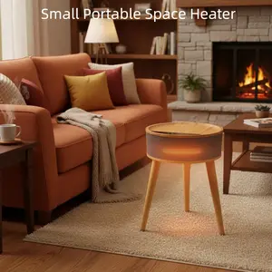 Smart Inverter Circular Desk Heater,ECO Mode Saves 60% Energy,1-12H Timer & Overheat Protection,Home/Office Desktop Essential,Black/White/Grey Options