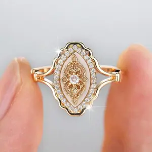 Rings Tsnamer Vintage Mother of Pearl Ring – Elegant Statement Ring, Wedding & Anniversary Jewelry Gift