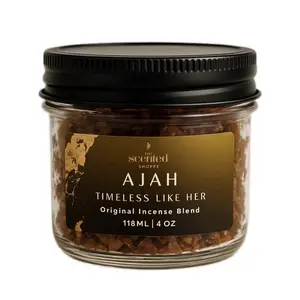 Ajah: Timeless Like Her - Handcrafted West African Incense (bakhoor) |  Warm, Sweet, Woody and Sensual Aroma | 4 oz / 8 oz