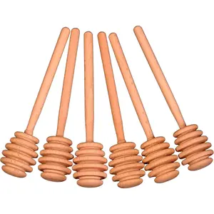 (R) 6 Inch   Stick Server for Honey Jar Dispense Drizzle Honey  | Pack of 6