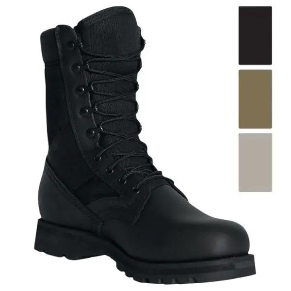 ROTHCO Sierra Sole Tactical Boots - 8 in Mid-Calf Closed Padded Cowhide Leather Nylon Shoe, All Seasons Durable Comfortable Suede Laces Men's Footwear, Shoes, Mid-Calf Height Boosts Ankle Security, Speed-Hook Lacing Locks In