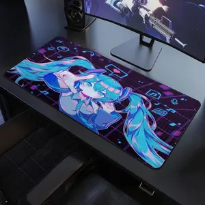 Hatsune Miku Desk Mat, Vocaloid Icon Mousepad, MTG Gaming Desk Mat, Gaming Mousepad Large XL XXL, Perfect for Miku Fans & Anime Lovers