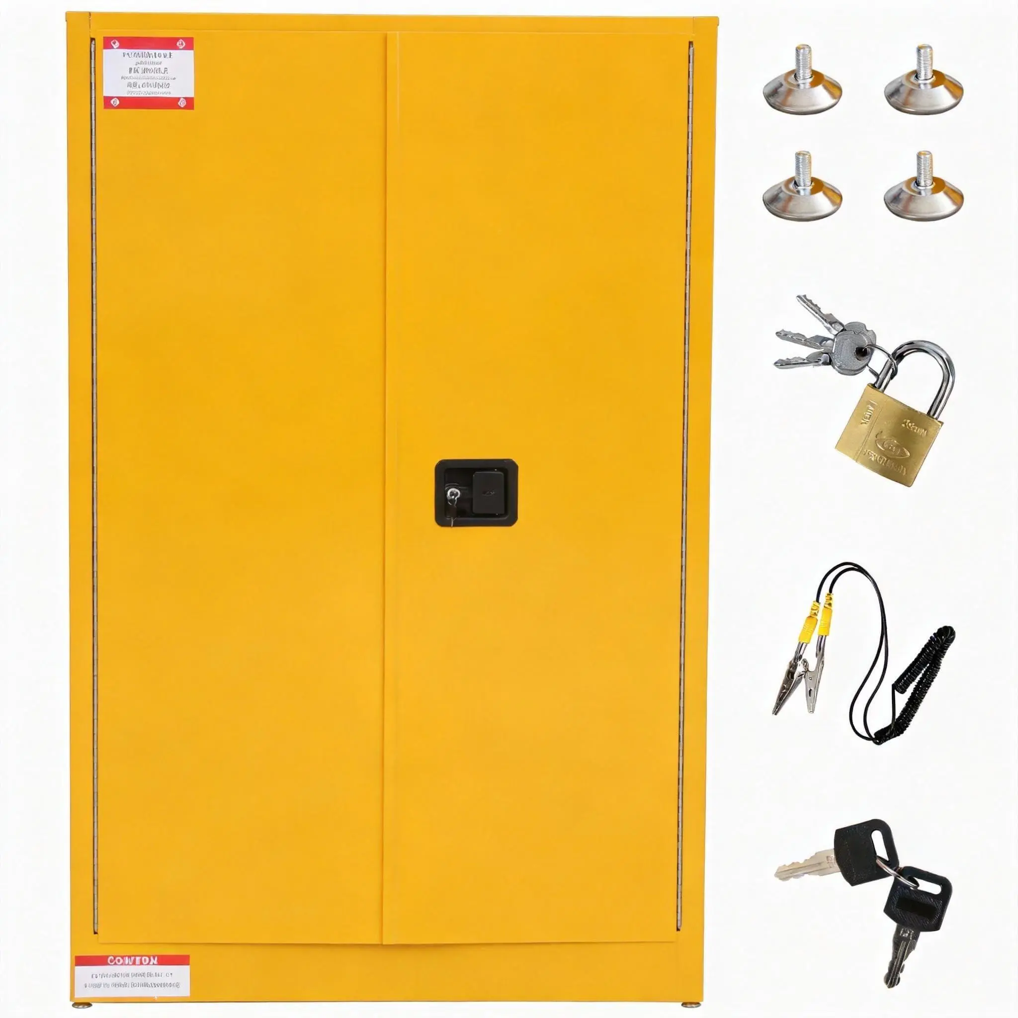 GARVEE 45 Gal Flammable Safety Cabinet Large Industrial Flammable Liquid Storage Cabinet for Warehouse Use