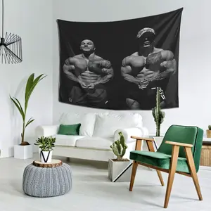 Bodybuilder Tattoo Themed Tapestry, High-End Artistic Design with Exquisite Grand Texture, Home Decor for Bedrooms, Studies, Wall Decoration
