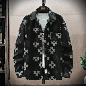 Autumn and winter new jacket fashion print personalized casual retro long sleeved jacket designer brand loose casual multifunctional lapel jacketRAIMENTRY