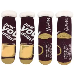 Cozy Moments  Friends “How You Doin’?” Sherpa Socks Friends “How You Doin’?” Sherpa Socks
