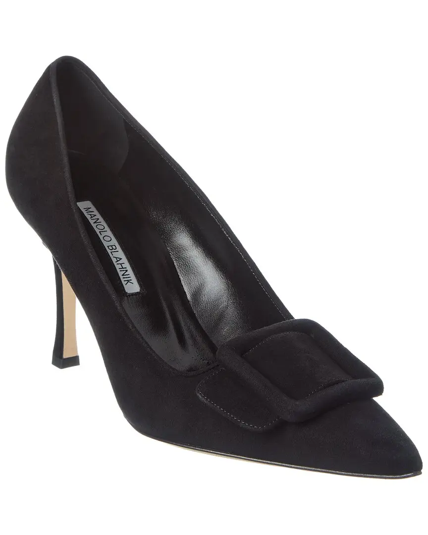 Manolo Blahnik Maysale 90 Suede Pump