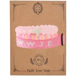 WWJD  Beaded Bracelets Set What Would  Do Bracelets  Beads Good Blessing Protection Religious Christian  for Easter Christmas Mother's Day