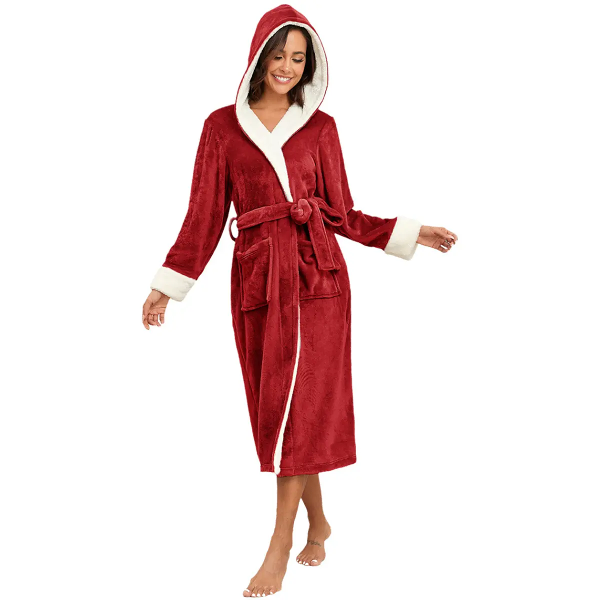 Hat robe color wine red