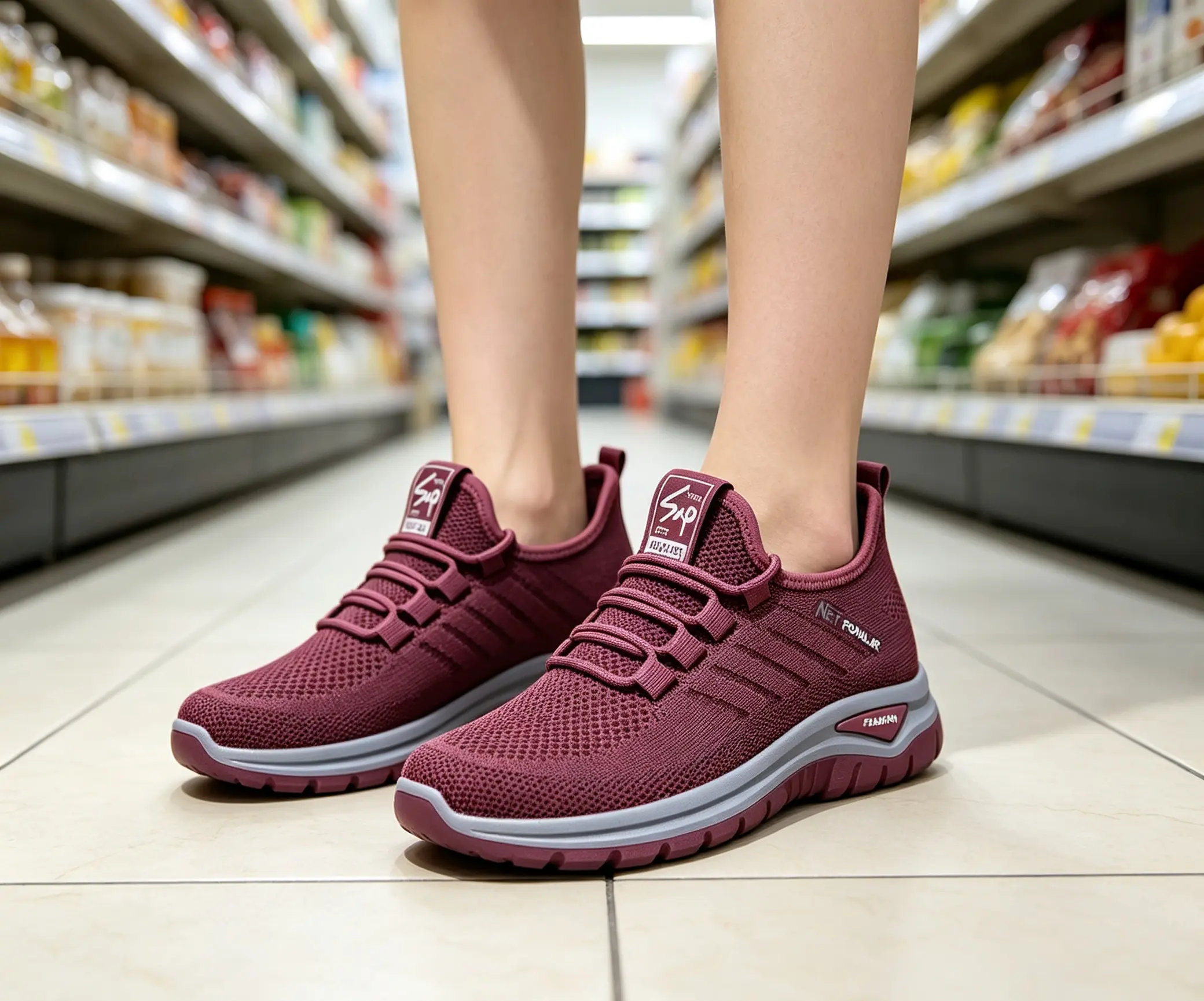 Women’s Lightweight Breathable Mesh Sneakers - Wide Toe, Slip-On, Soft Cushion, Non-Slip Athletic Shoes for Women with Fabric Upper, Sporty Chic Female Shoes for Travel & Daily Wear, Sneakers For Women, Low Top