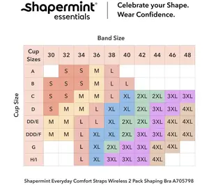 Shapermint Everyday Comfort Straps Wireless 2 Pack Shaping Bra