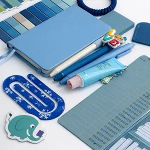 Bookish Bundle Gift Box - with notepad bookmarks sticky tabs sticky notes pens stickers wrist keychain pouch bag lip balm-Christmas gift ideas for friends, mom, wife, colleague, student