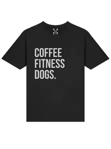 COFFEE FITNESS DOGS. Print T-Shirt