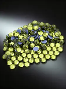 2880pcs Olive Heat Press Flat Back Crystals, Luxurious Texture, Ideal for Jewelry Designers, DIY Creations, All Seasons Casual Style