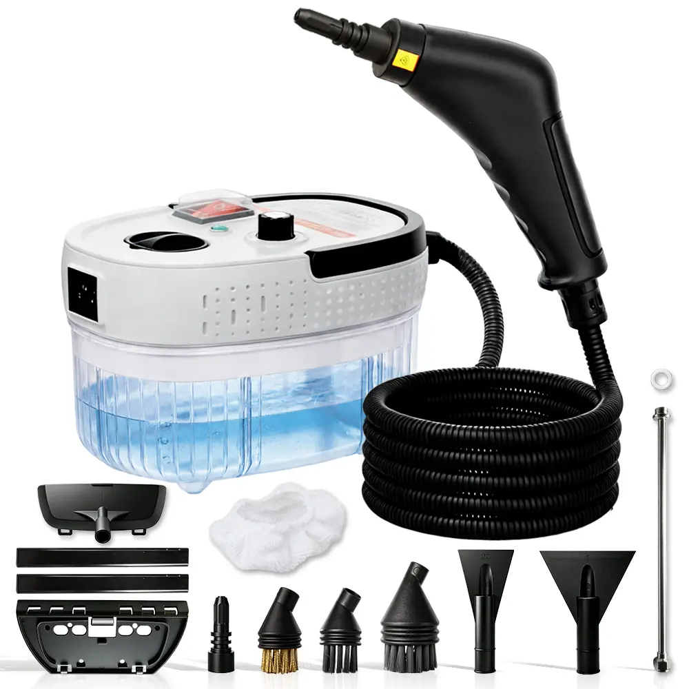 Pzz High-Power Rapid Heating Handheld Steam Cleaner - 5 Multi-Function Nozzles, Large Capacity, Dual Safety Auto-New Power Protection, Compact Non-Bleach Multi Surface Steam Cleaning Machine, Home Cleaning Tool (Kitchen, Car, Bathroom), High-Power Version